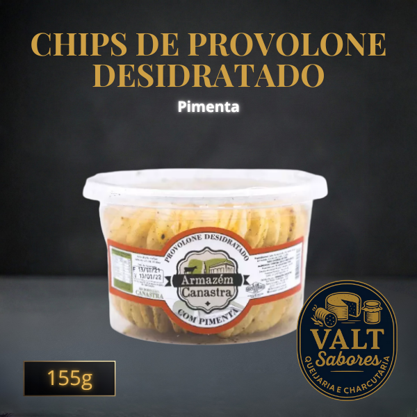 Chips de Provolone Desidratado Ervas Finas/Pimenta