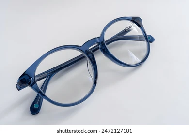 Round Blue Frame Glasses