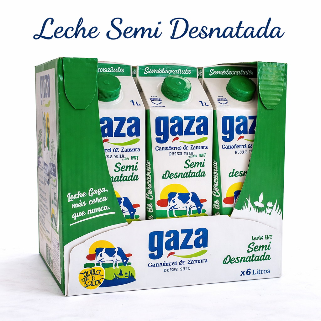 Leche Semidesnatada Gaza 6x1L