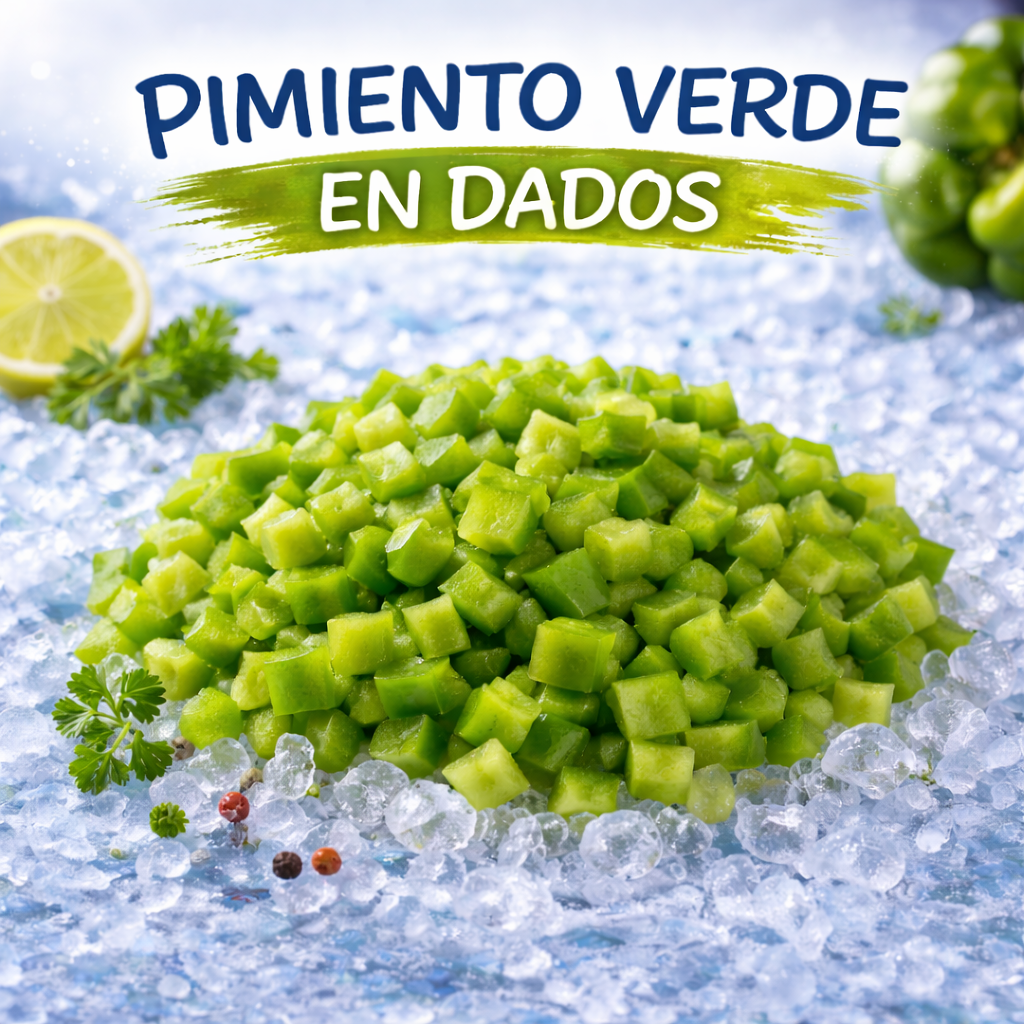 Pimiento Verde en Dados