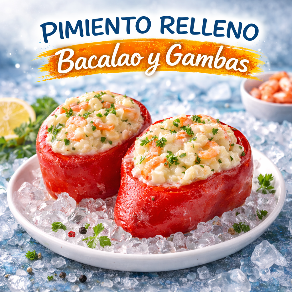 Pimiento Relleno de Bacalao y Gambas