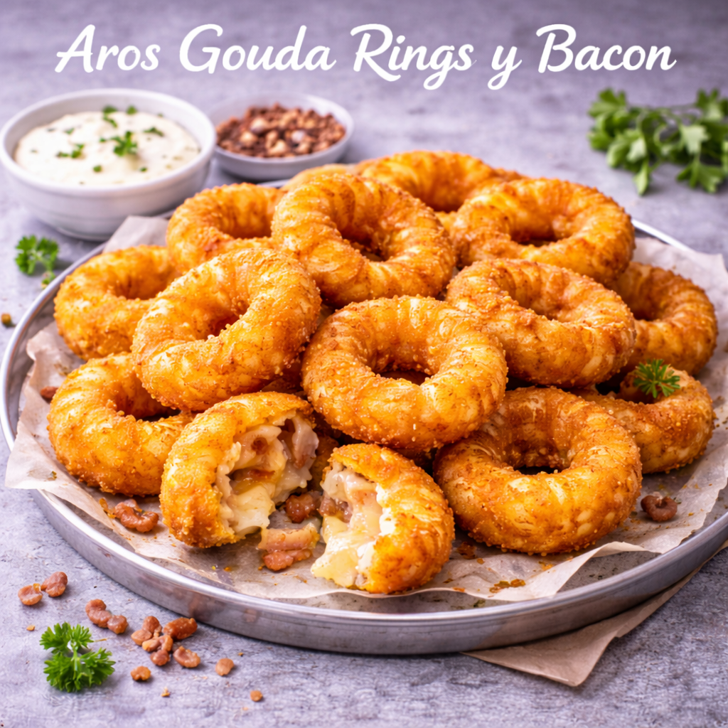 Aros de Gouda y Bacon