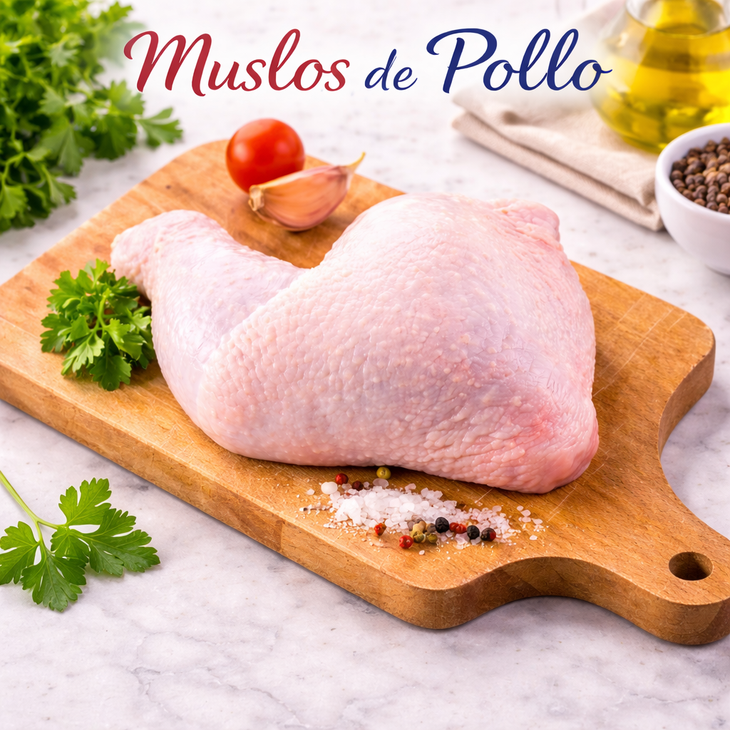 Muslos de pollo frescos