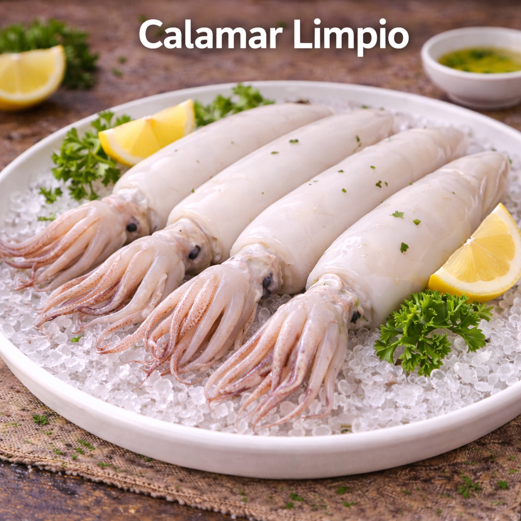 Calamar Fresco Limpio