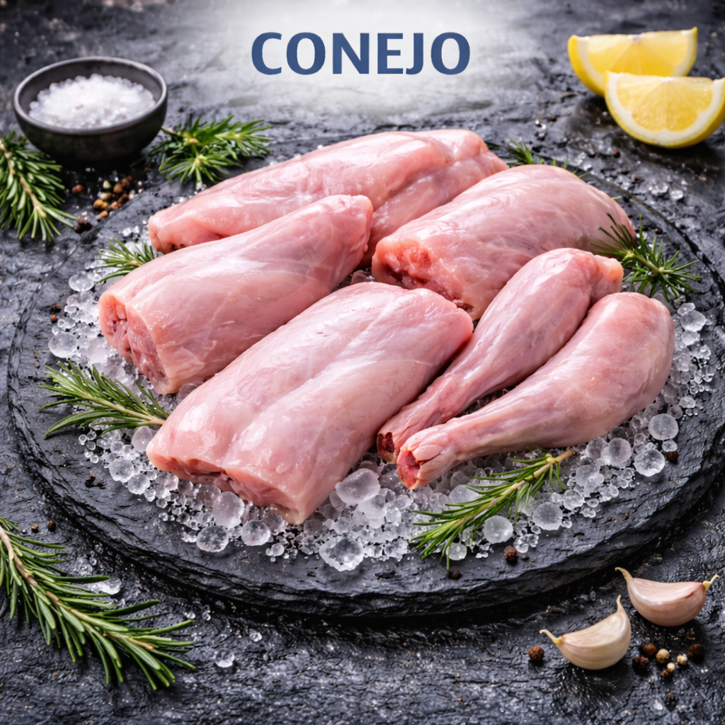 Carne de conejo fresca