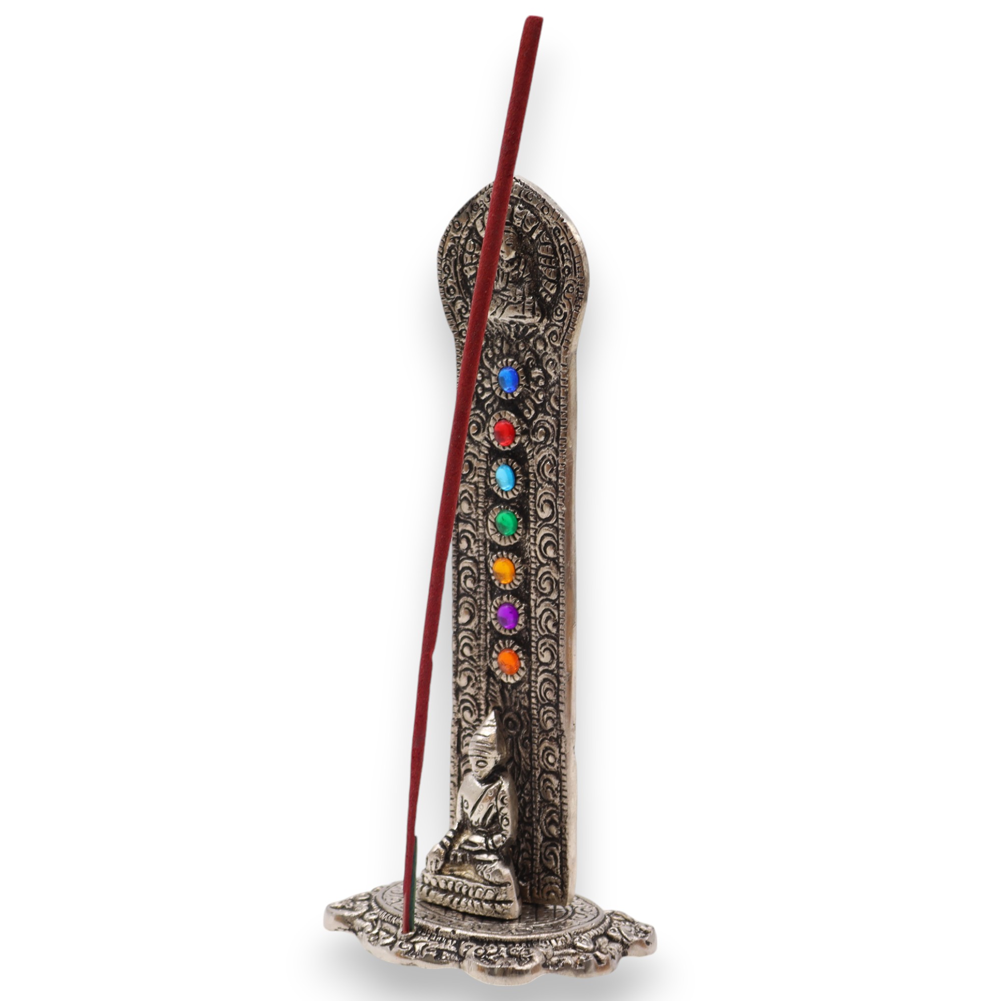 Incense Stick Holder 7 Chakra Tower Design  Buddha 16x6x7cm