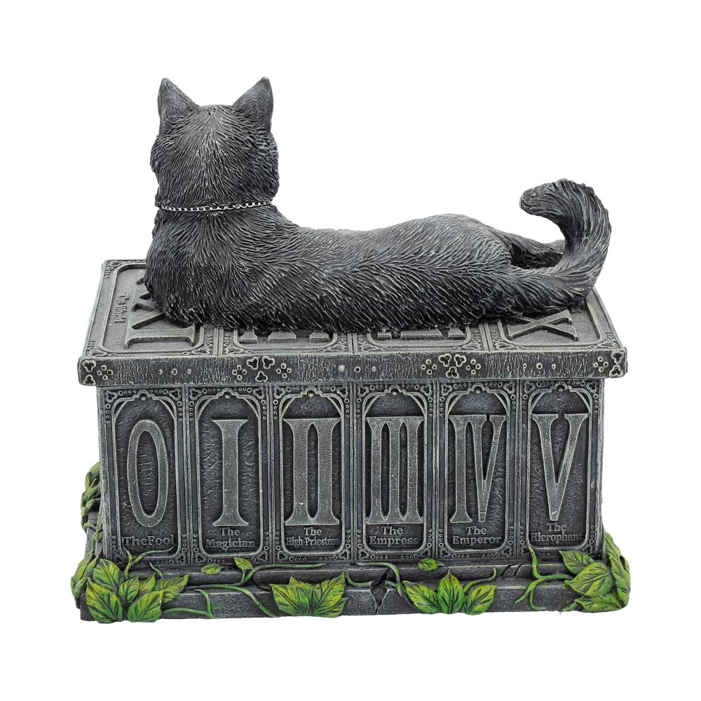 Black Cat Tarot Box Fortune's Watcher   17cm Nemesis Now