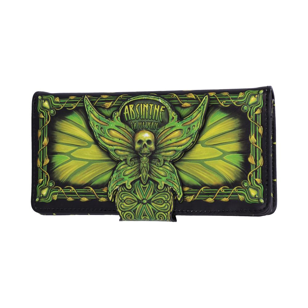 Absinthe La Fee Verte Green Fairy Embossed Purse