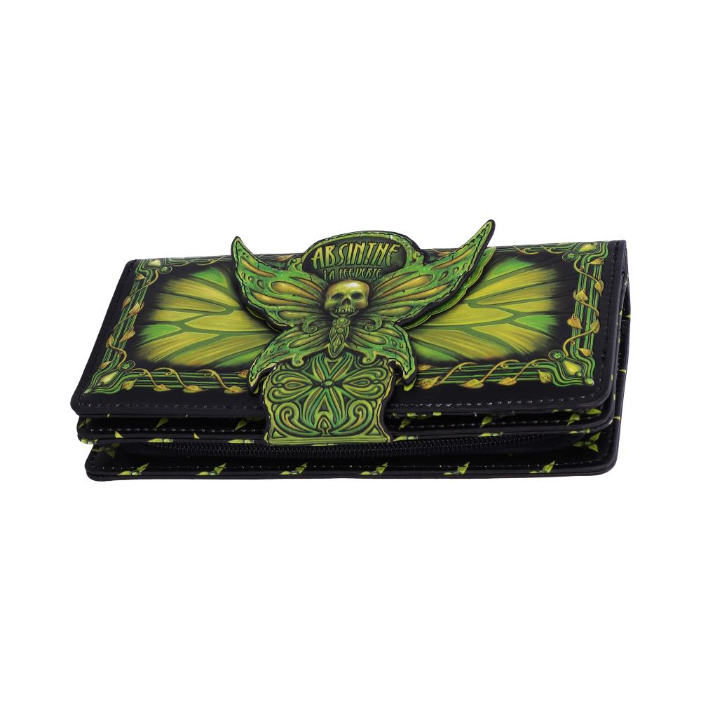 Absinthe La Fee Verte Green Fairy Embossed Purse
