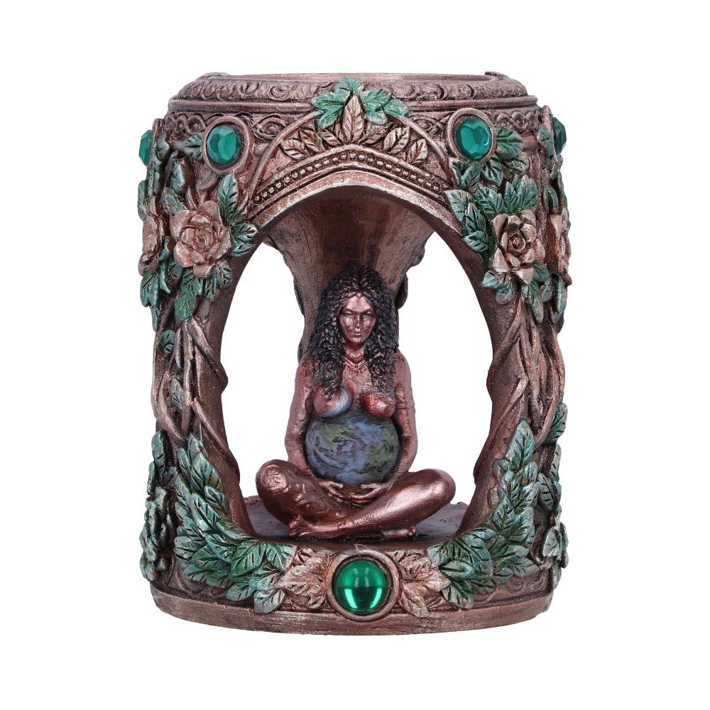 Mother Earth Tea Light Holder 7cm Cast in the finest Bronzed colour resin