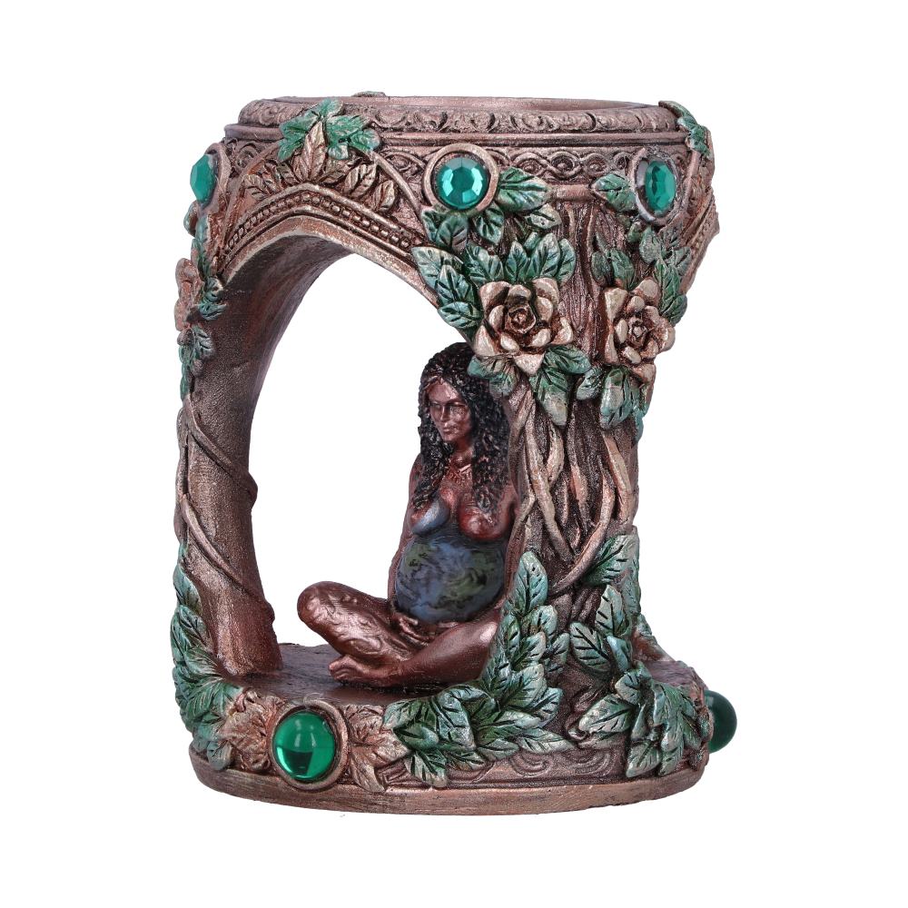 Mother Earth Tea Light Holder 7cm Cast in the finest Bronzed colour resin