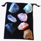Crystals with Velvet Bag Perfect  Unique Gift Natural Raw 7 Different Pieces
