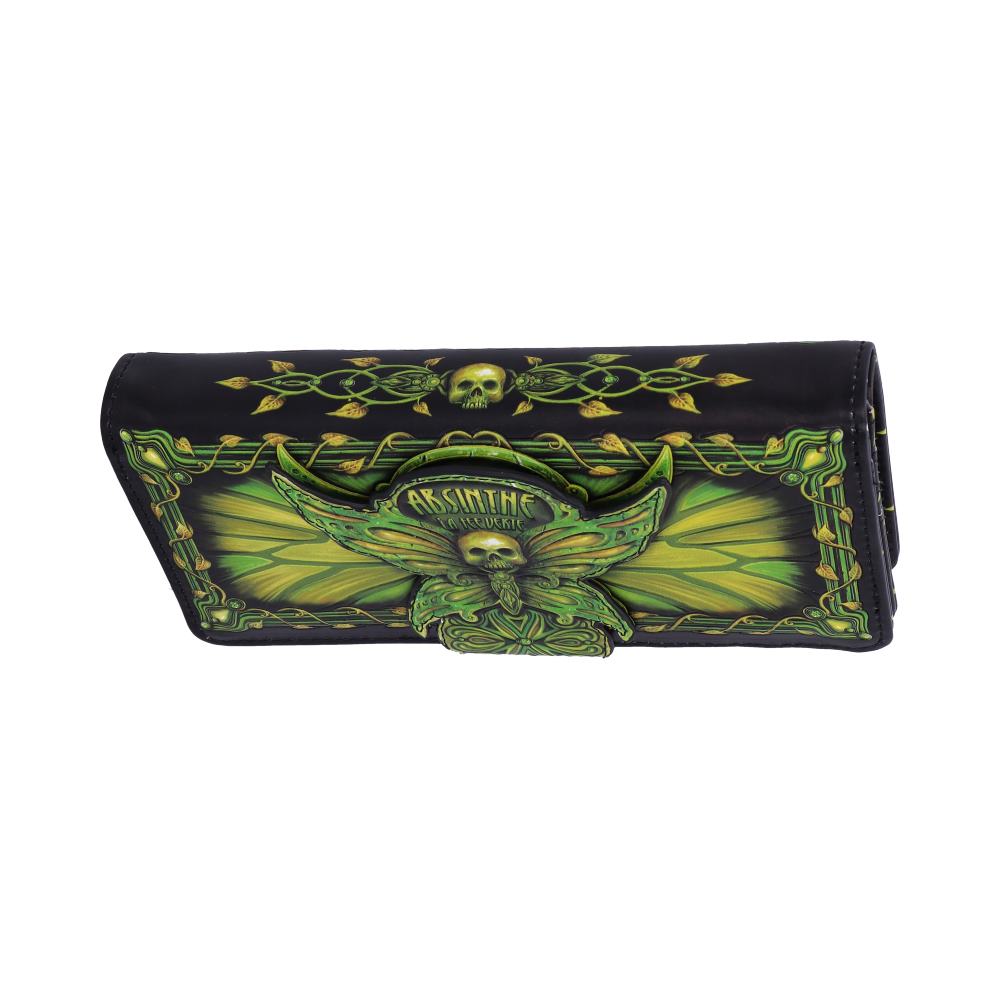Absinthe La Fee Verte Green Fairy Embossed Purse