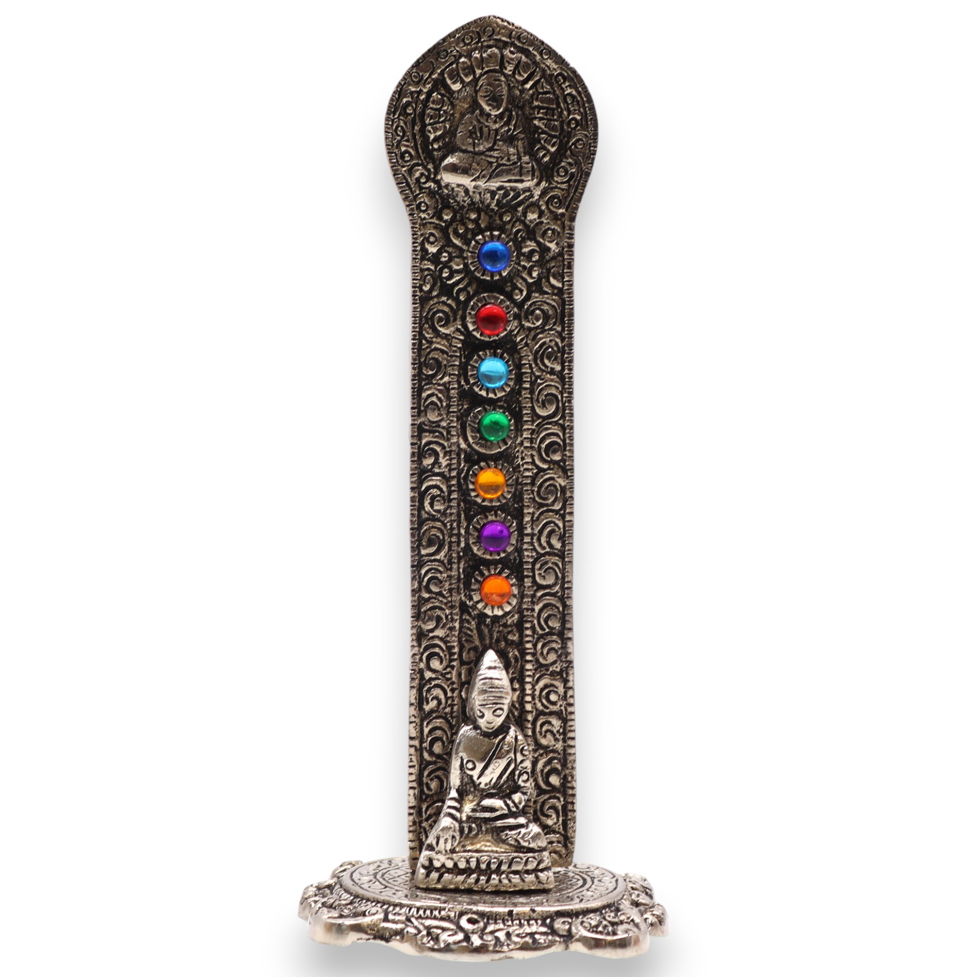 Incense Stick Holder 7 Chakra Tower Design  Buddha 16x6x7cm