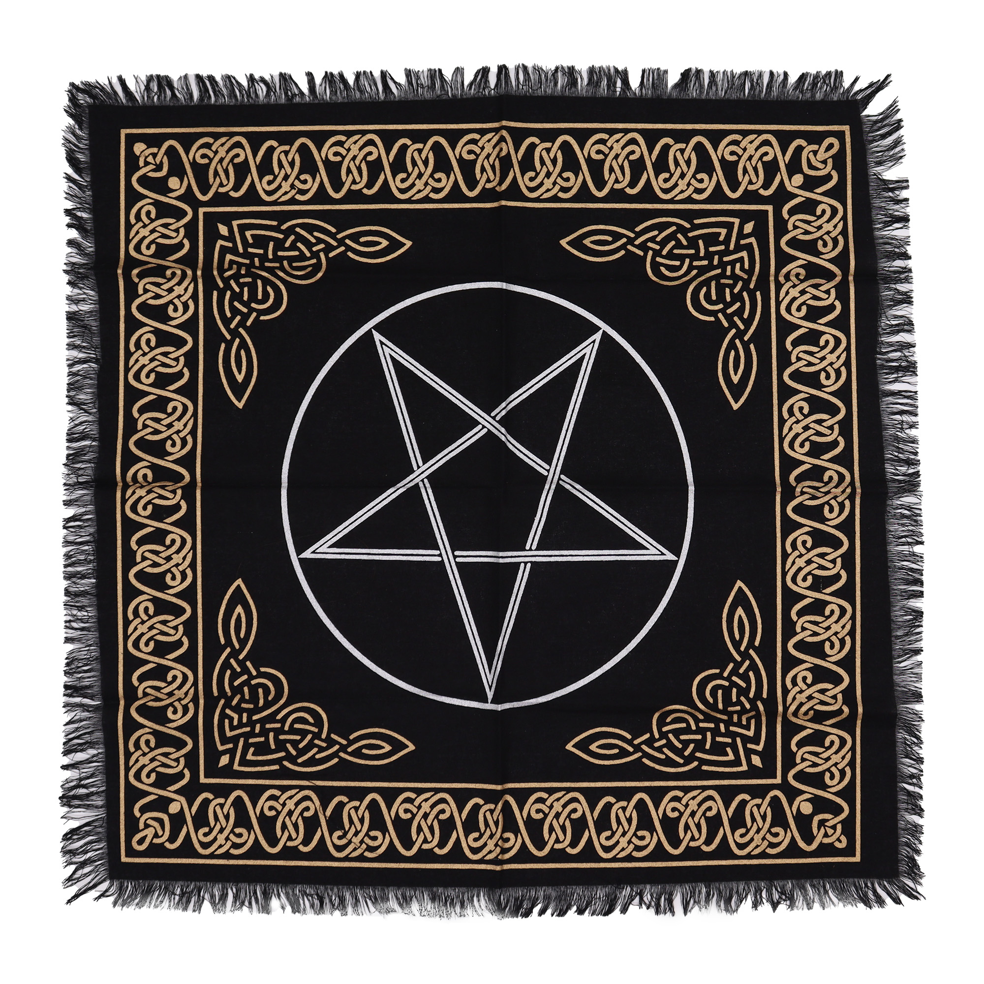 Altar Cloth Pentagon Esoteric Fringed Cotton  Ouija Board Witchcraft