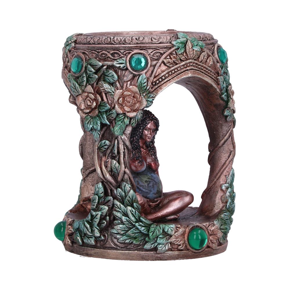 Mother Earth Tea Light Holder 7cm Cast in the finest Bronzed colour resin