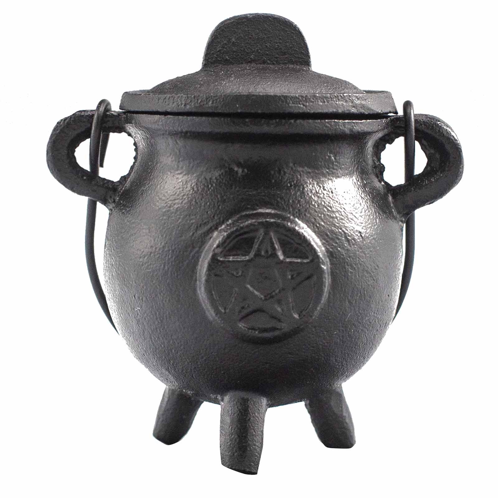 Cast Iron Cauldron with Pentagram 6.5x13cm