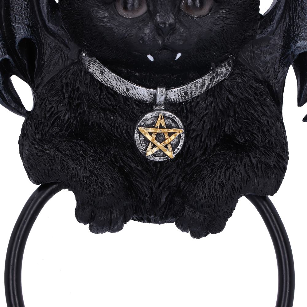 Vampuss Black Bat Cat Door Knocker 20cm Nemesis Now