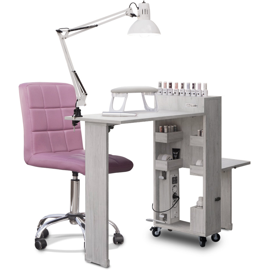 Estación profesional portátil para manicura y pedicura