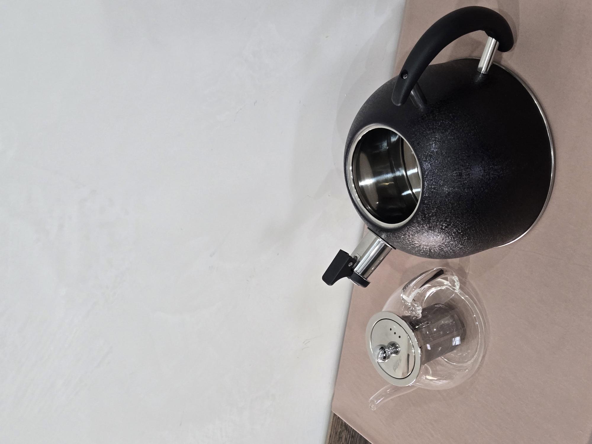 Théière à sifflet Ferveo Gaya Noire