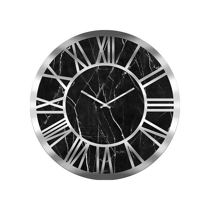 Horloge murale design marbre noir