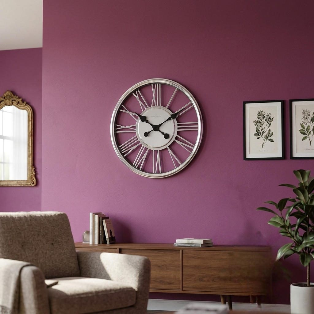 Horloge murale ajourée style industriel