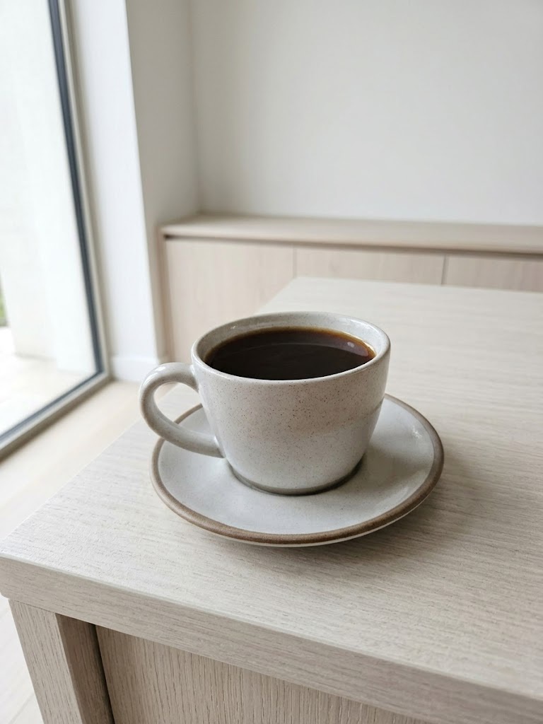 Coffret 6 grandes tasses à café Bricard effet grès gris