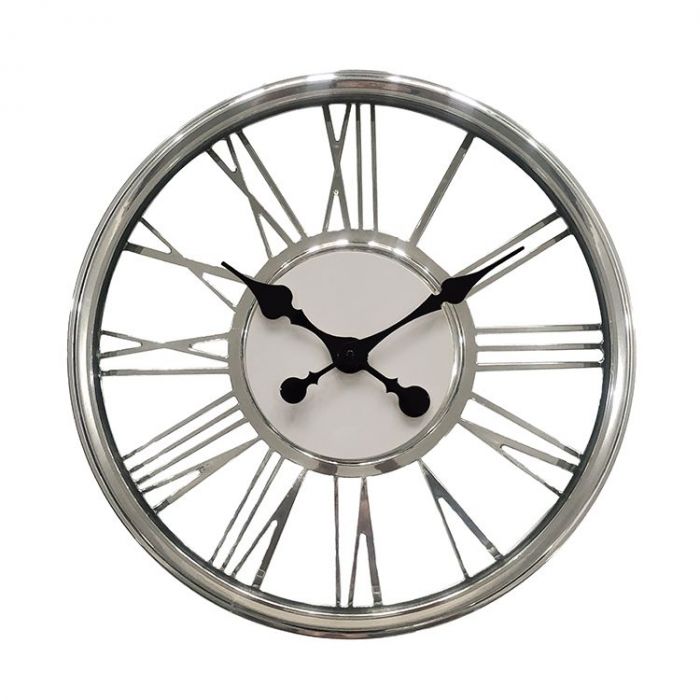 Horloge murale ajourée style industriel