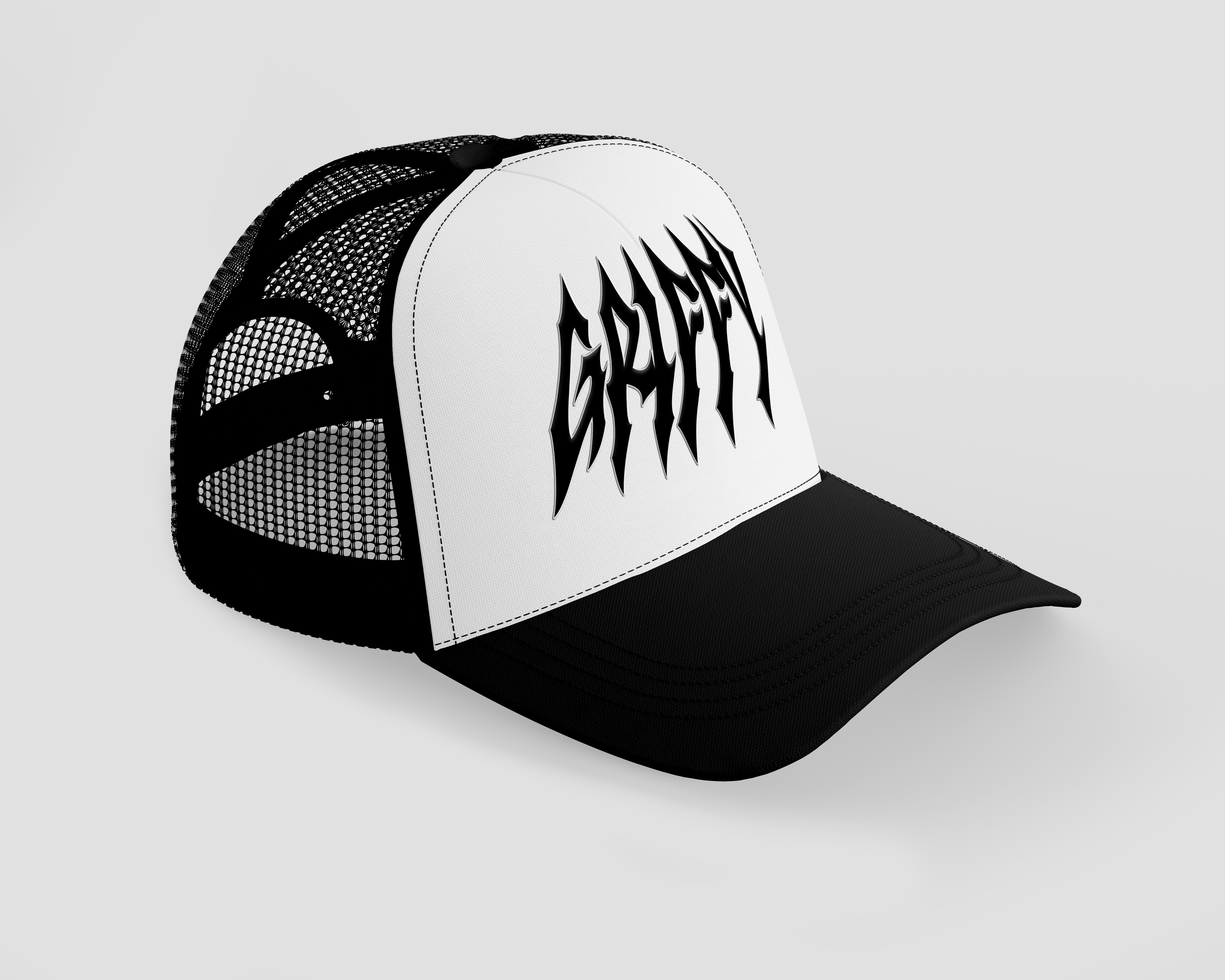 Casquette Trucker Streetwear “GRIFFY” – Snapback Noir & Blanc