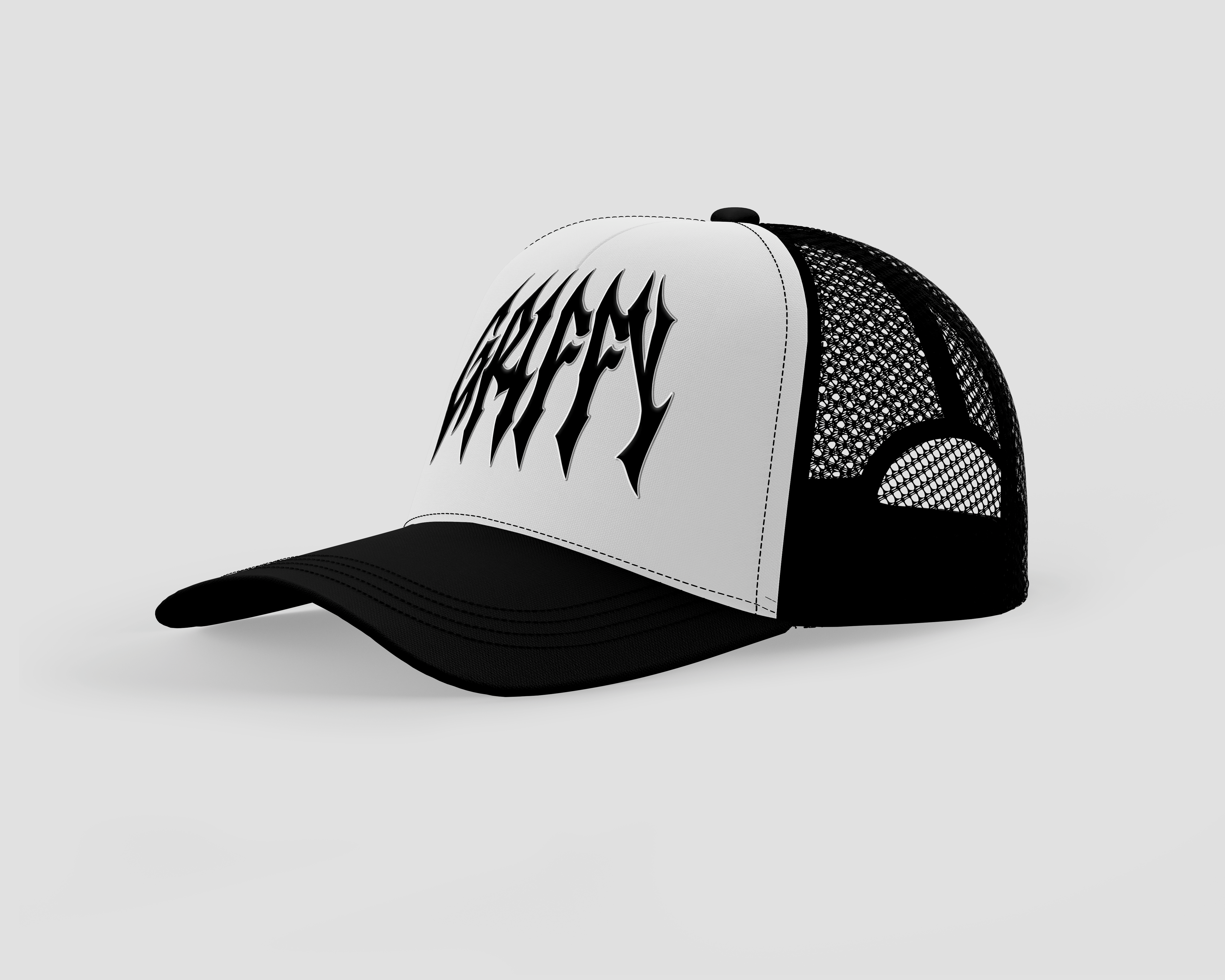 Casquette Trucker Streetwear “GRIFFY” – Snapback Noir & Blanc