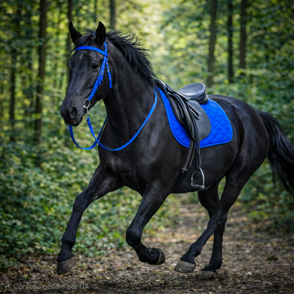 Bride en nylon bleu royal