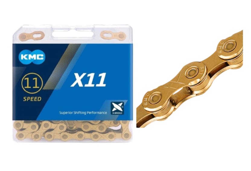 CADENA 11 VEL 1/2X11/128 114L X11 DORADA KMC