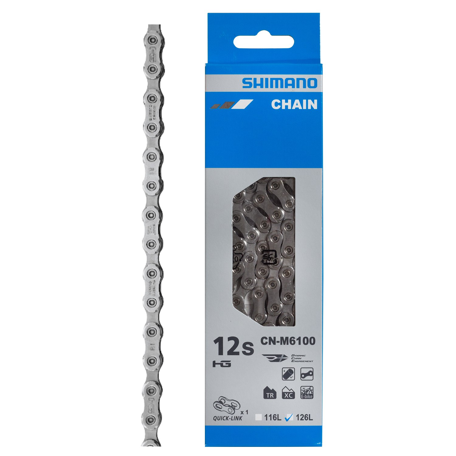 Cadena Shimano CN-M6100 de 12 velocidades 126 eslabones