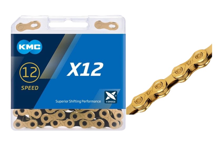 CADENA 12 VEL 1/2X11/128 126L X12 DORADA KMC