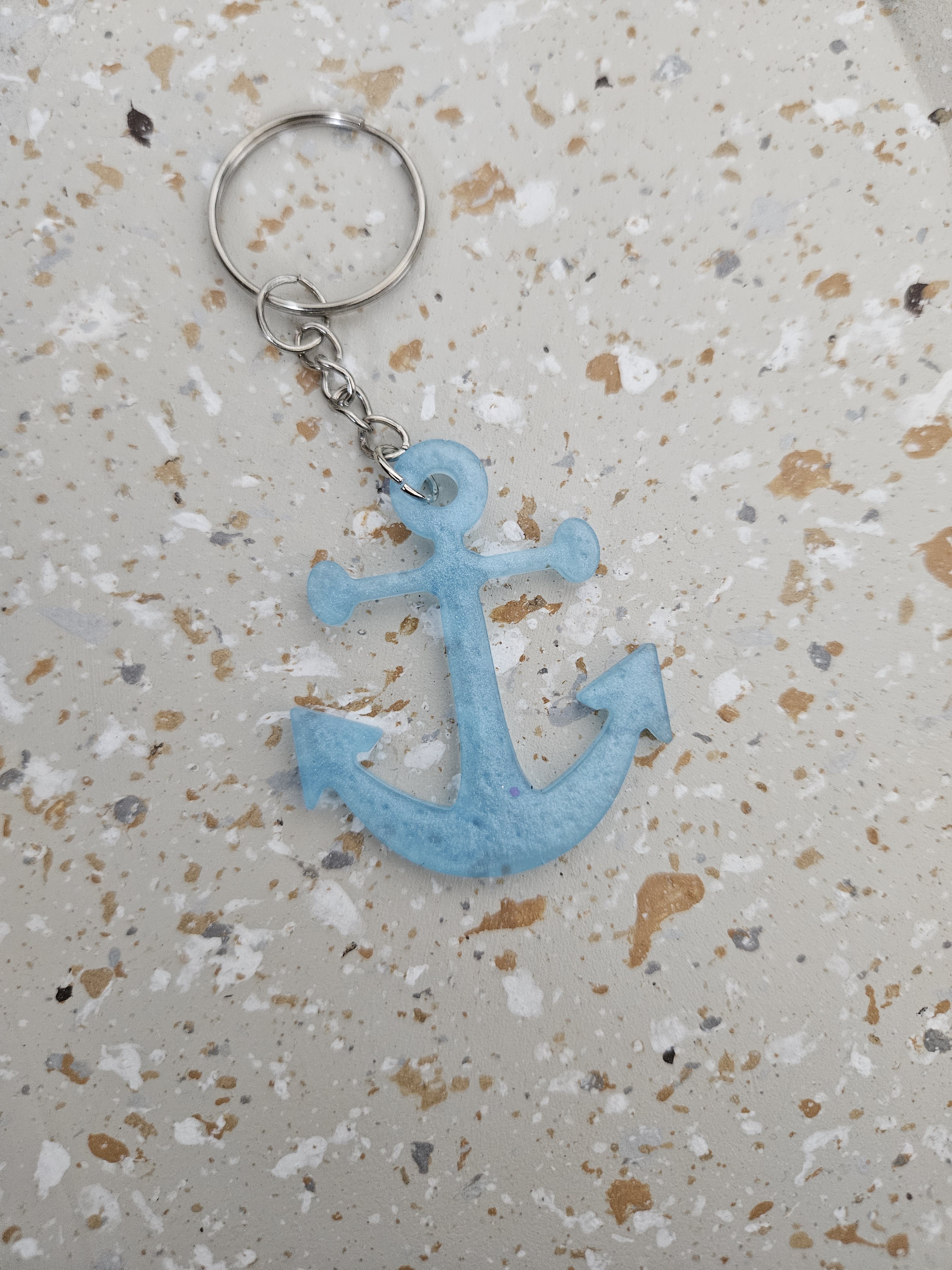 Porte-clés Ancre Bleue