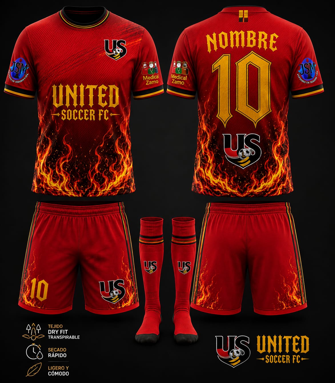 Uniforme de Fútbol United Soccer FC