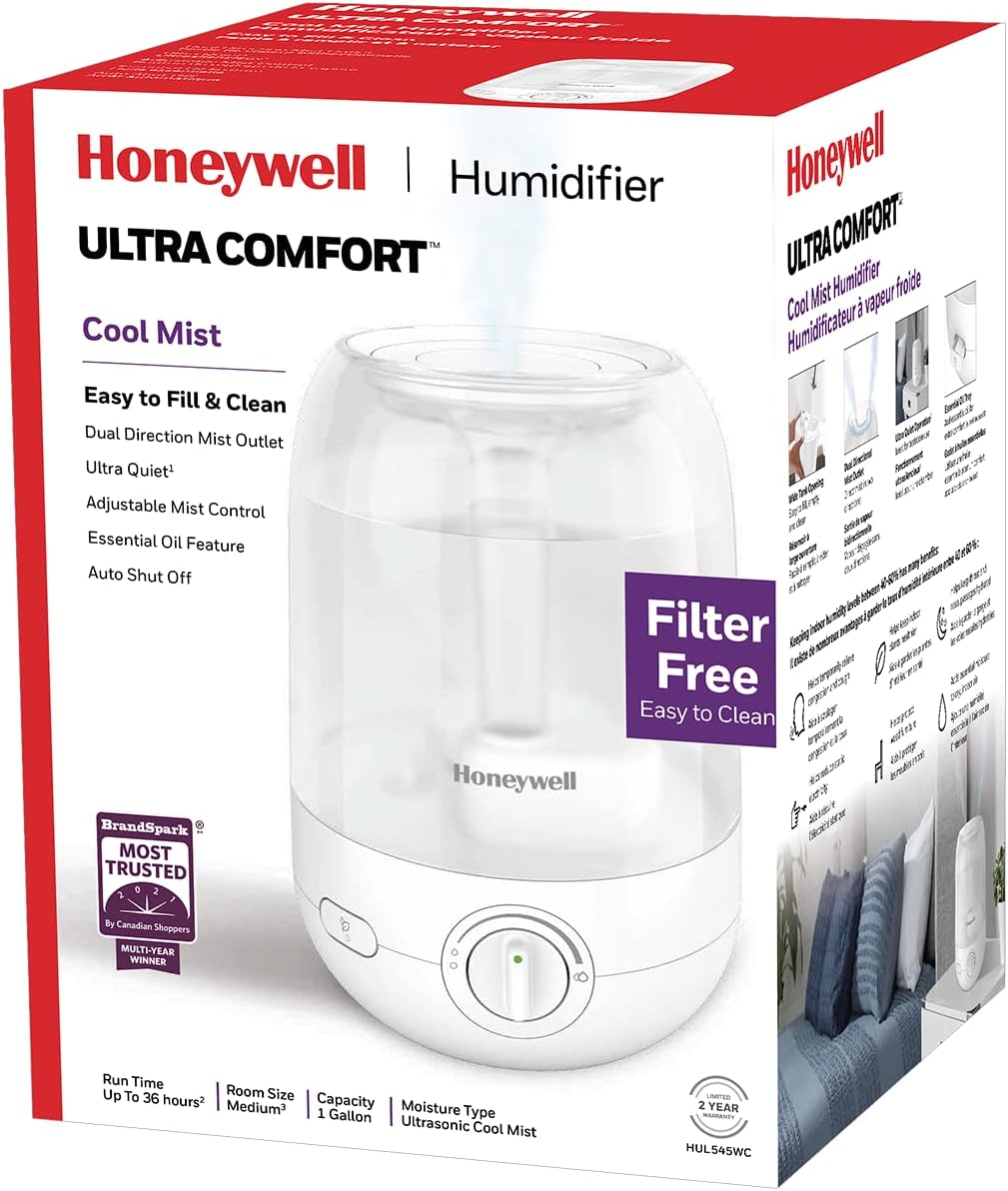 Honeywell Hul545wc Ultra Comfort Cool Mist Humidifier White M