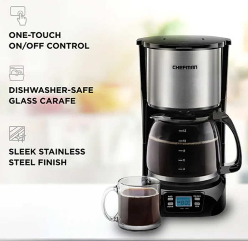 CHEFMAN, 12-CUP DIGITAL COFFEE MAKER