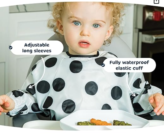Waterproof Toddler Bib with Sleeves
