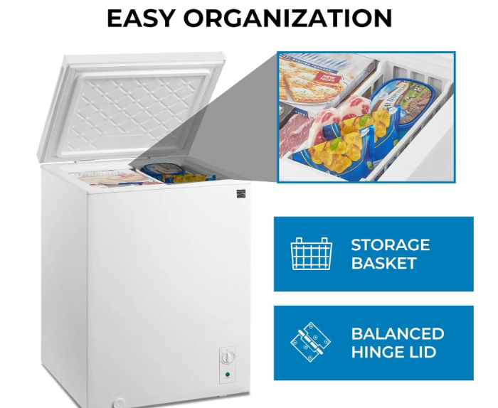 AK 5.1 CF CHEST FREEZER, CONVERTIBLE, E-