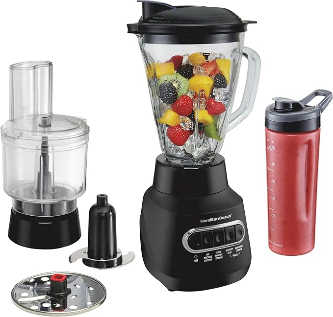 Hamilton Beach Multiblend Blender And Food Processor 53520C Silver