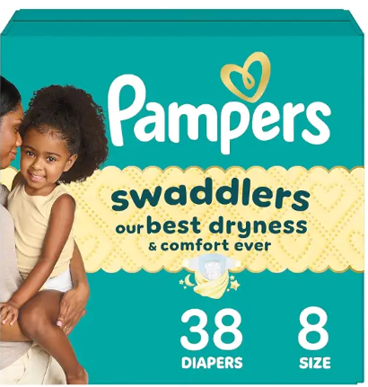 PAMPERS SWADDLERS SIZE 8 ULTRA 1/88