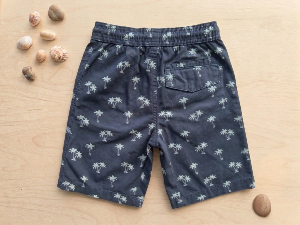Short marine à motifs palmiers – 5/6 ans