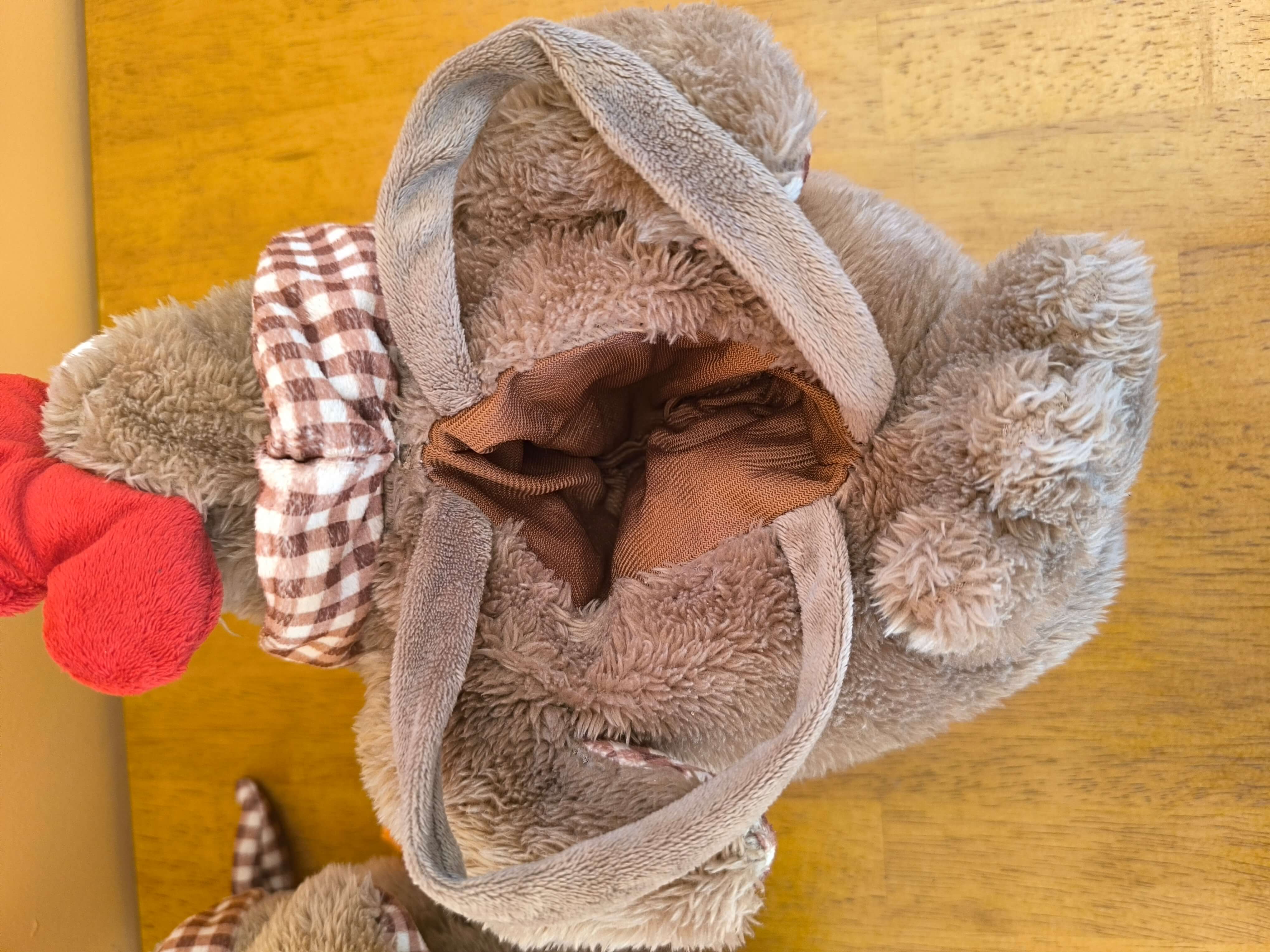 Lot de 2 peluches sac poule