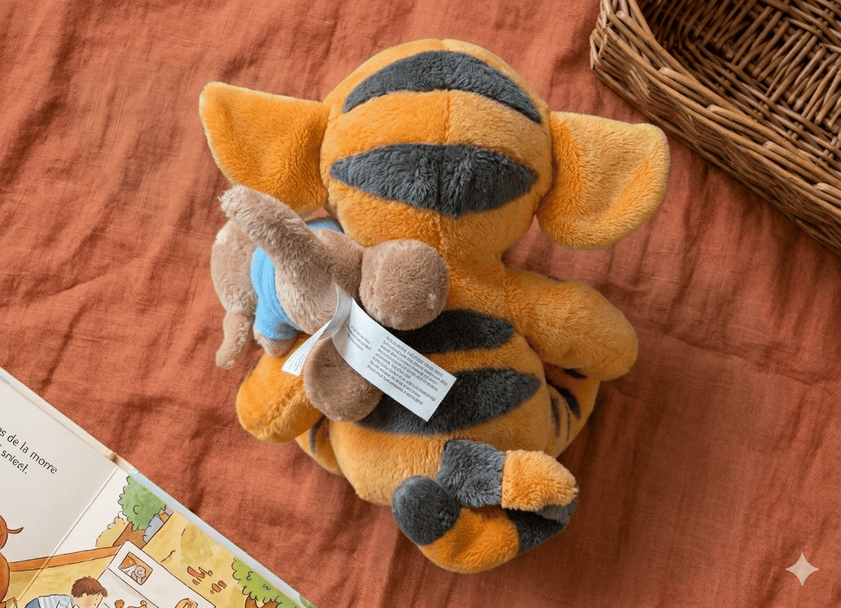 Peluche Tigrou et Petit Gourou : Un Duo de Tendresse Disney en Seconde Main
