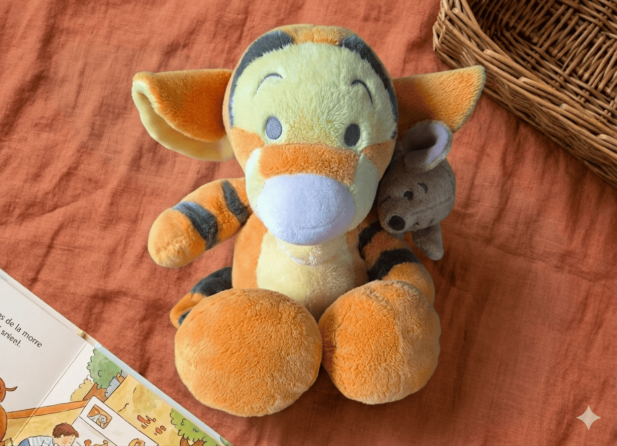 Peluche Tigrou et Petit Gourou : Un Duo de Tendresse Disney en Seconde Main