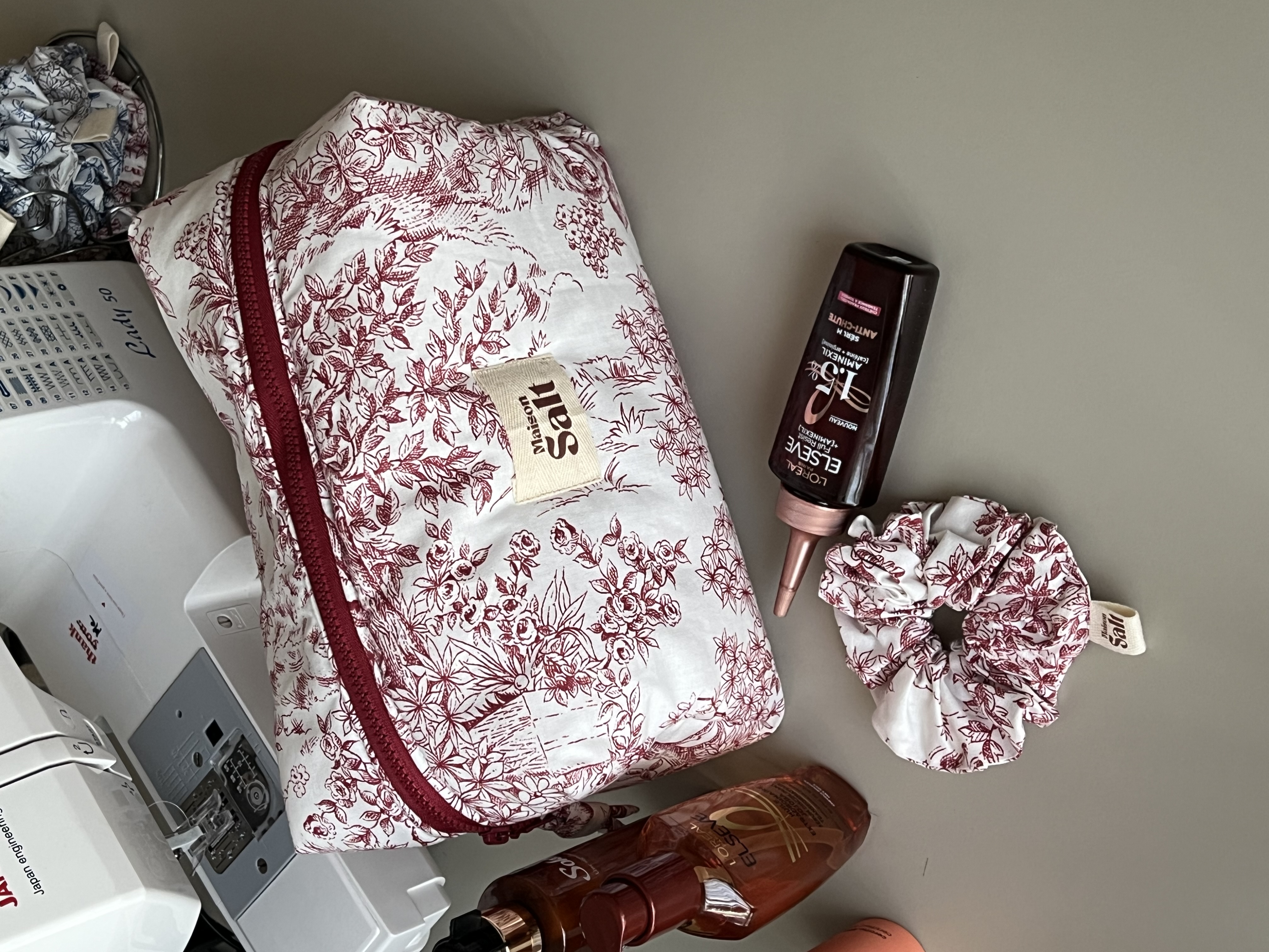  Trousse Large Jouy Burgundy