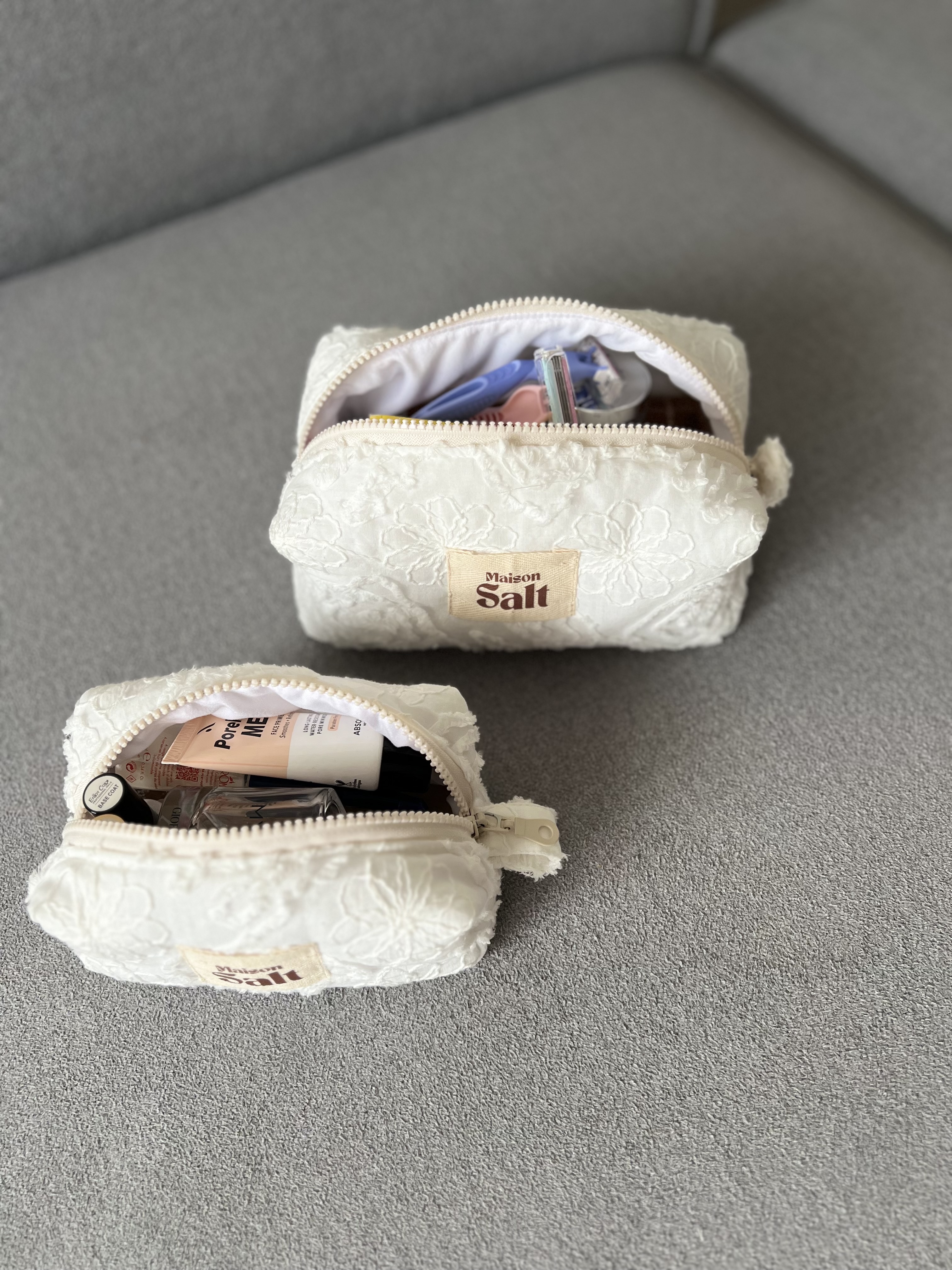 Pack Trousse Medium & Small [fleurie blanche]