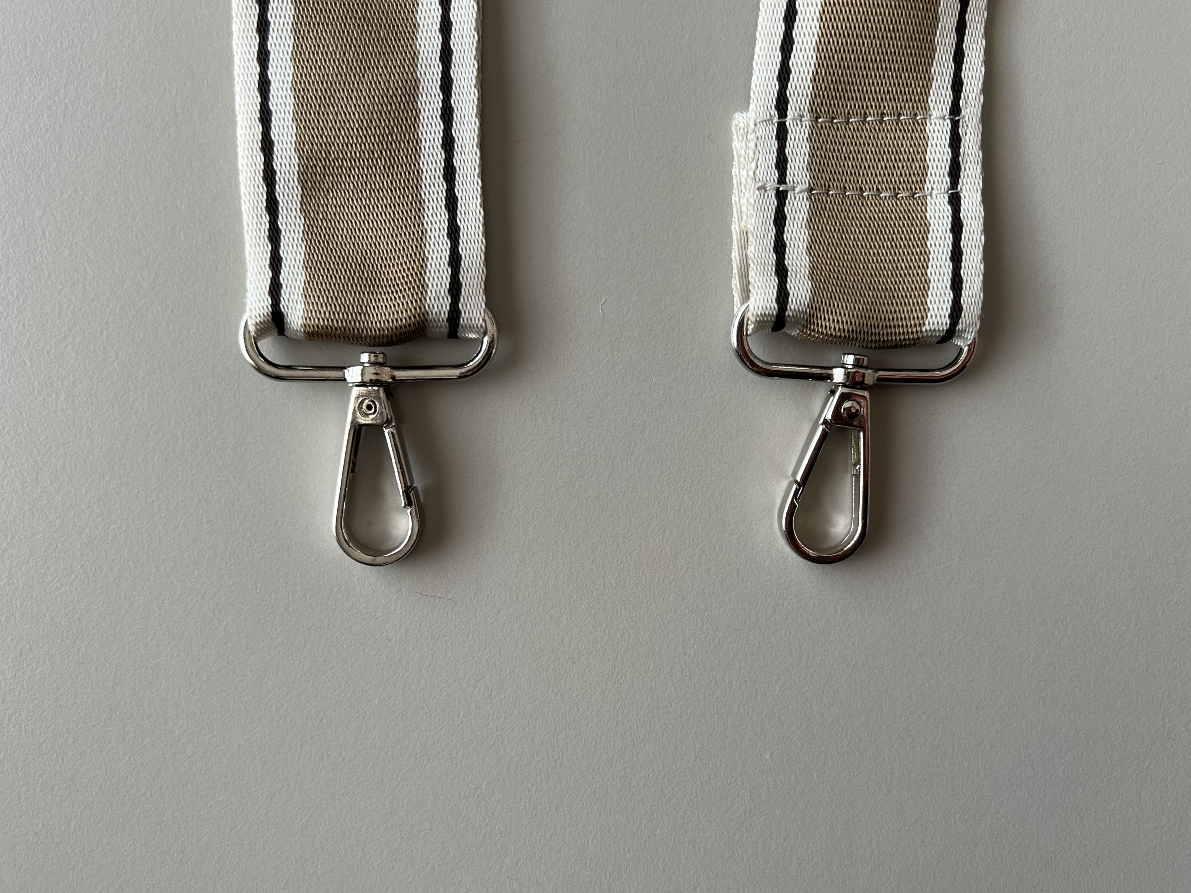 Bandoulière - Sangle de sac réglable Camel doré avec bordures.