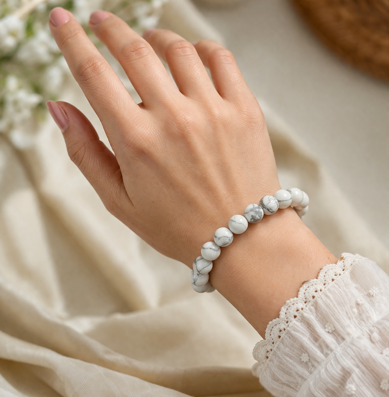 Howlite Bracelet – Premium Healing Stone
